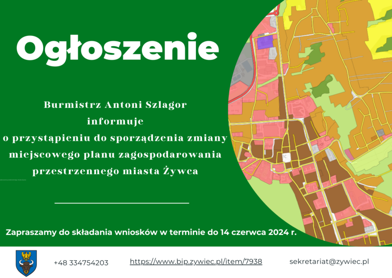 Zmiana miejscowego planu zagospodarowania przestrzennego miasta Żywca
